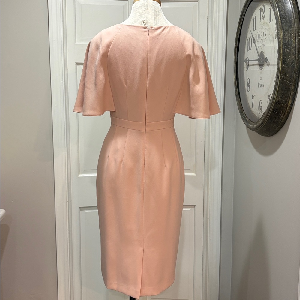 Tahari sz 4 blush pink midi dress - Picture 3 of 5